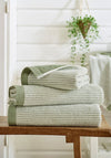 WILLOW WEAVE STRIPE BATH TOWEL SAGE