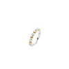 Ti Sento Bezel Set Row Ring, Gold & Silver