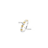 Ti Sento Bezel Set Row Ring, Gold & Silver