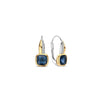 Ti Sento Blue Cushion Drop Earrings, Gold