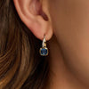 Ti Sento Blue Cushion Drop Earrings, Gold