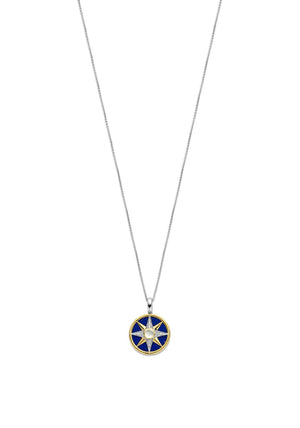 Ti Sento Blue Starry Pendant Necklace, Silver