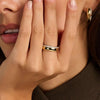 Ti Sento Bold Zirconia Ring, Silver & Gold 2