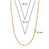 Ti Sento Box Chain Necklace, Gold