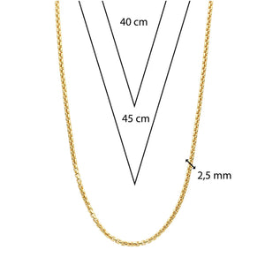 Ti Sento Box Chain Necklace, Gold