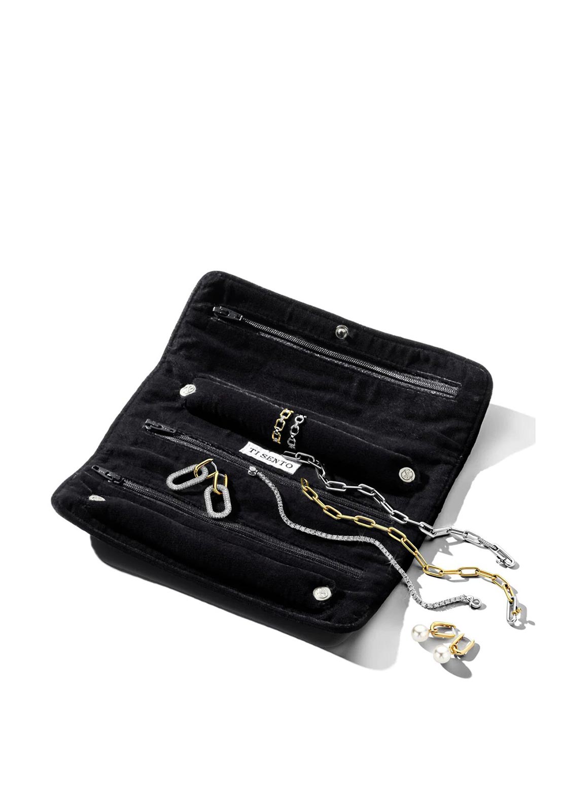 Ti Sento CZ Bracelet & Cosmic Jewellery Roll Set, Silver
