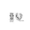 Ti Sento Chunky Hoop Pavé Set Earrings, Silver