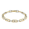 Ti Sento Chunky Open Link Round CZ Bracelet, Gold & Silver