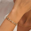 Ti Sento Chunky Open Link Round CZ Bracelet, Gold & Silver