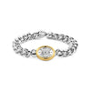 Ti Sento Coin Curb Chain Bracelet, Silver