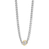 Ti Sento Coin Curb Chain Necklace, Silver