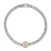 Ti Sento Coin Curb Chain Necklace, Silver