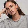 Ti Sento Coin Curb Chain Necklace, Silver