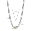 Ti Sento Coin Curb Chain Necklace, Silver