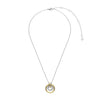 Ti Sento Contrast Crossover Circle Necklace, Gold & Silver