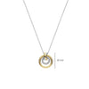Ti Sento Contrast Crossover Circle Necklace, Gold & Silver