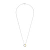 Ti Sento Contrast CZ Necklace, Gold & Silver