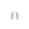 Ti Sento Criss Cross Two-Tone Earrings, Gold & Silver