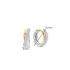 Ti Sento Criss Cross Two-Tone Earrings, Gold & Silver