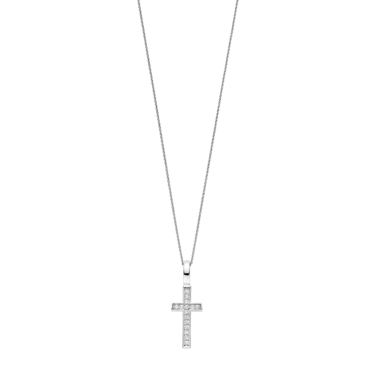 Ti Sento Crucifix Pendant Necklace, Silver