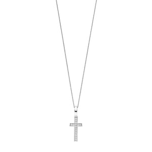 Ti Sento Crucifix Pendant Necklace, Silver