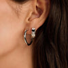 Ti Sento Cubic Zirconia Hoop Earrings, Silver