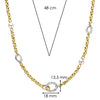 Ti Sento Curb Chain Loop Necklace, Gold