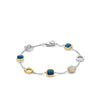 Ti Sento Cushion Cut Multi Stone Bracelet, Silver Multi