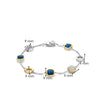 Ti Sento Cushion Cut Multi Stone Bracelet, Silver Multi