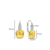 Ti Sento Cushion Cut Yellow Stone CZ Drop Earrings, Silver