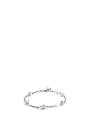 Ti Sento CZ Bead Bracelet, Silver