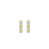 Ti Sento CZ Bubble Huggie Hoops, Silver & Gold