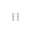 Ti Sento CZ Bubble Huggie Hoops, Silver