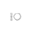 Ti Sento CZ Bubble Huggie Hoops, Silver