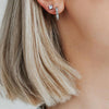 Ti Sento CZ Bubble Huggie Hoops, Silver