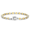 Ti Sento CZ Bezel Set Row Bracelet, Gold & Silver