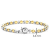 Ti Sento CZ Bezel Set Row Bracelet, Gold & Silver