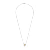 Ti Sento CZ Circle Crossover Necklace, Gold & Silver