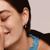 Ti Sento CZ Cluster Huggie Earrings, Silver