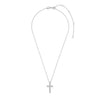 Ti Sento CZ Cross Pendant Necklace, Silver