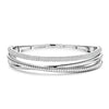 Ti Sento CZ Crossover Bangle, Silver