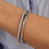 Ti Sento CZ Crossover Bangle, Silver
