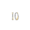 Ti Sento CZ Crossover Hoop Earrings, Gold