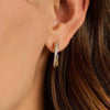 Ti Sento CZ Crossover Hoop Earrings, Gold