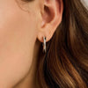 Ti Sento CZ Crossover Hoop Earrings, Silver