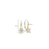 Ti Sento CZ Cushion Drop Earrings, Gold