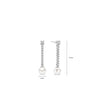 Ti Sento CZ Drop Pearl Earrings, Silver