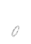 Ti Sento CZ Hexagon Ring, Silver Size 58