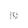 Ti Sento CZ Huggie Hoop Earrings, Silver