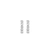 Ti Sento CZ Huggie Hoop Earrings, Silver